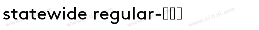 statewide regular字体转换